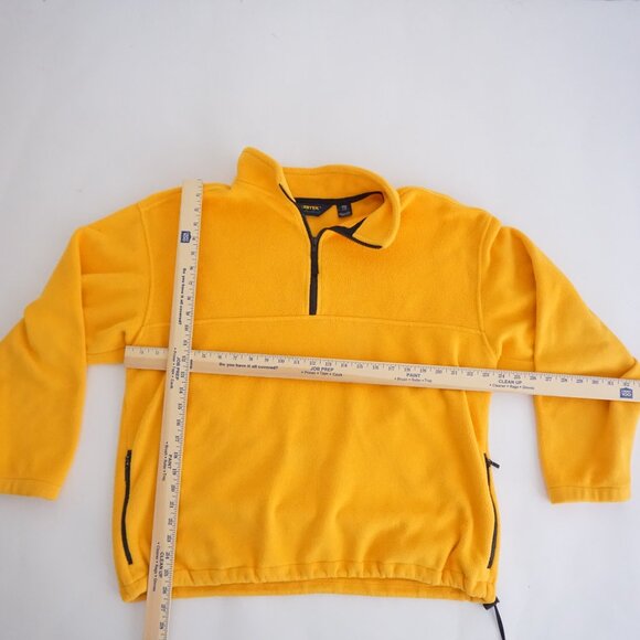 Eddie Bauer EBTEK Yellow Fleece Quarter Zip Pullover Retro 80s/90s Large - Picture 4 of 12